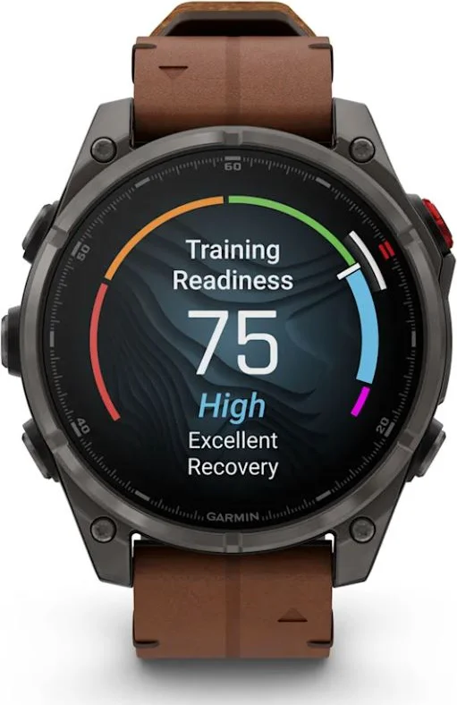 Смарт-часы Garmin Fenix 8 Pro 47 мм черный-коричневый + ремешок