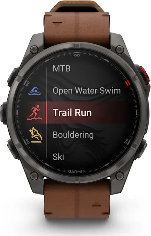 Смарт-часы Garmin Fenix 8 Pro 47 мм черный-коричневый + ремешок