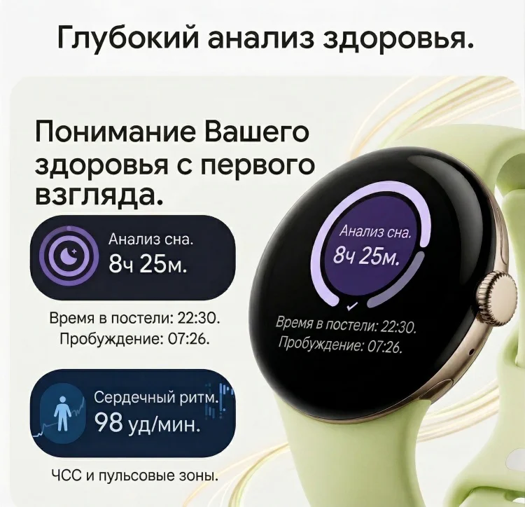 Смарт-часы Google Pixel Watch 4 41mm золотистый-зеленый купить,NaN