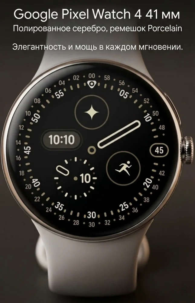 Смарт-часы Google Pixel Watch 4 41mm серебристый-бежевый купить,NaN