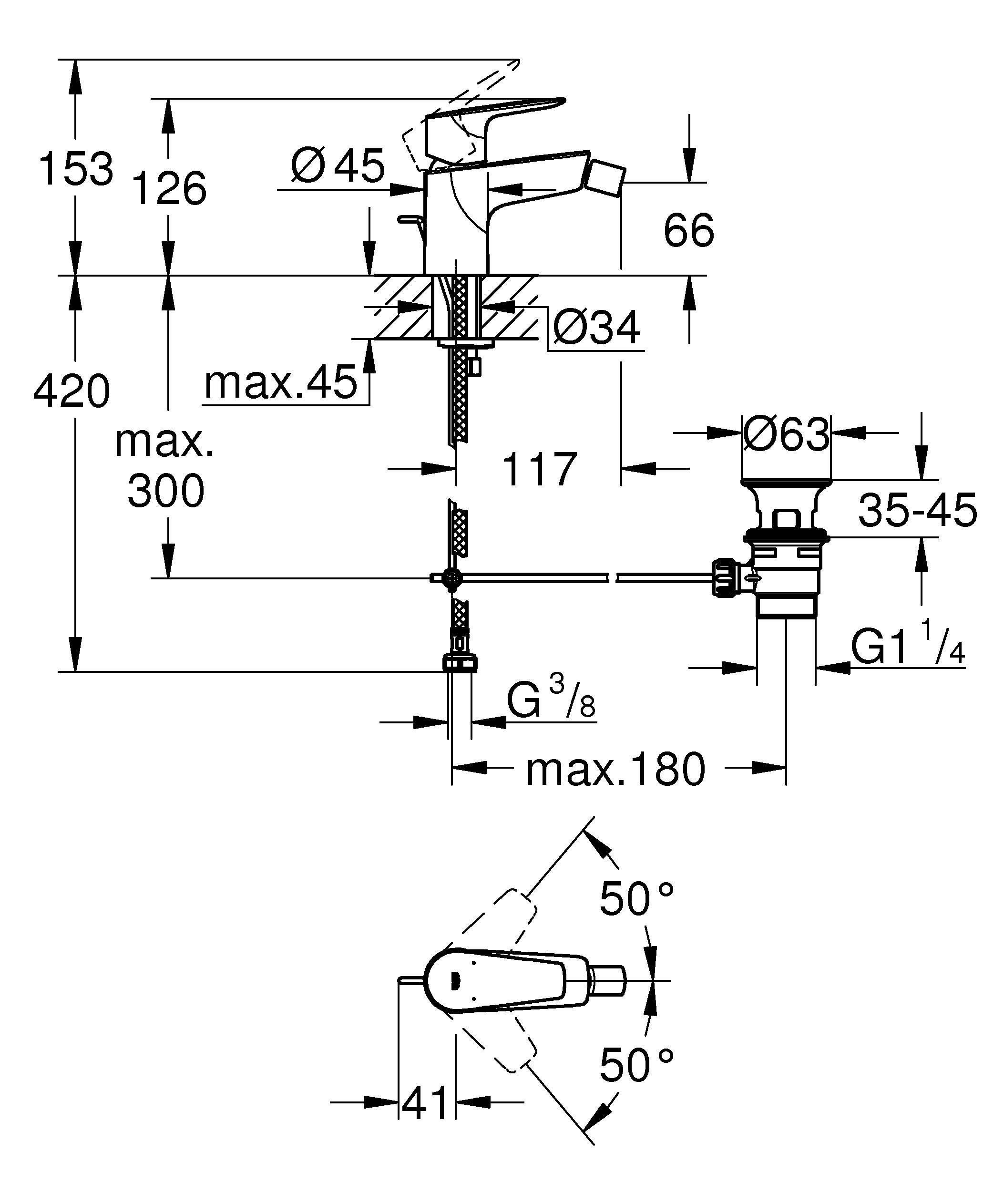 Смеситель для биде Grohe 23331001 купить,0