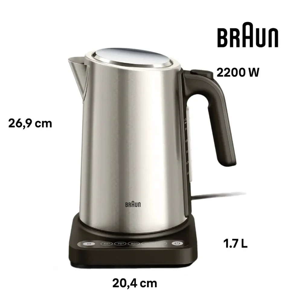 Электрочайник Braun WK 5205BK серебристый  купить,47990