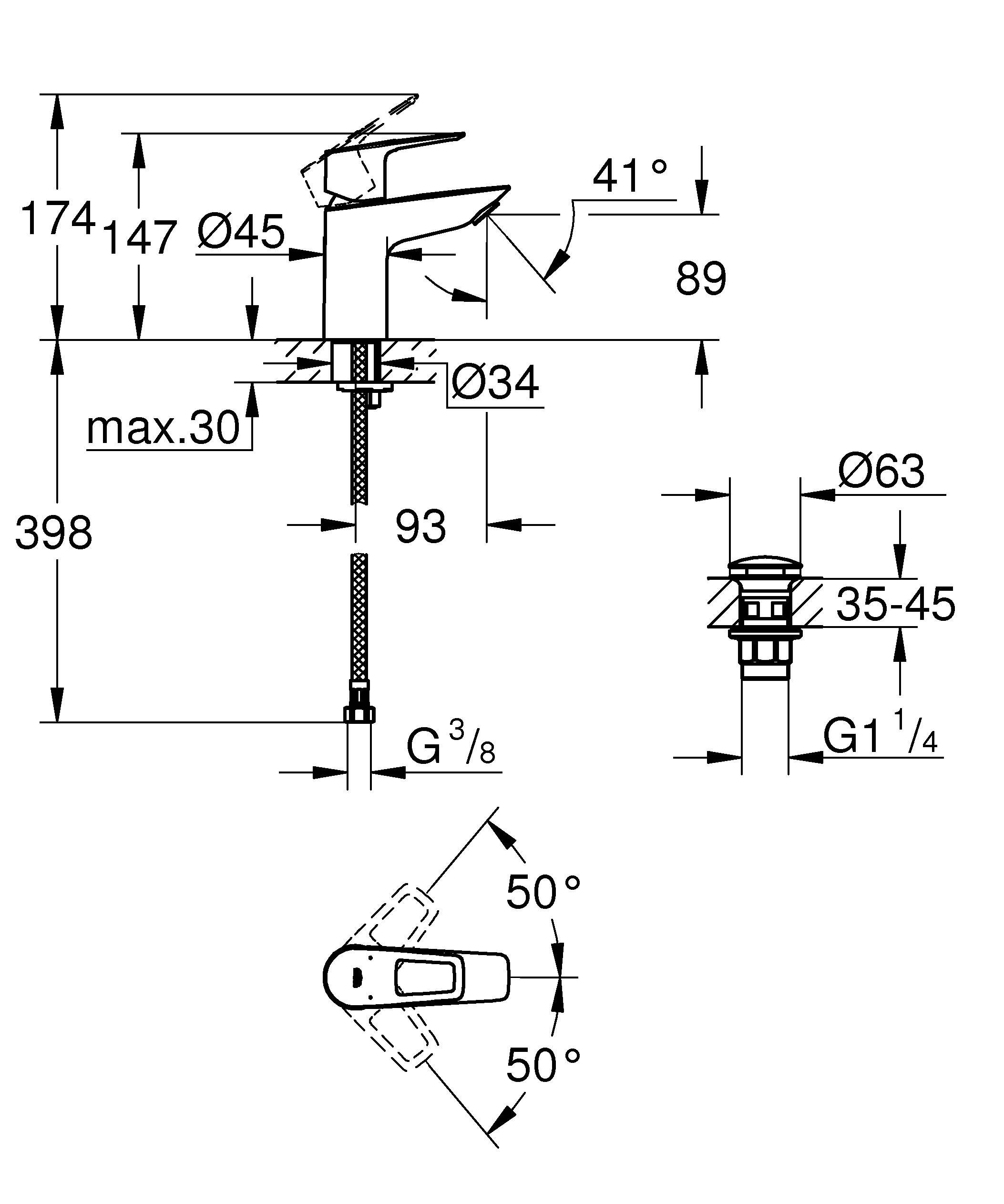 Смеситель для раковины Grohe 23878001 купить,NaN