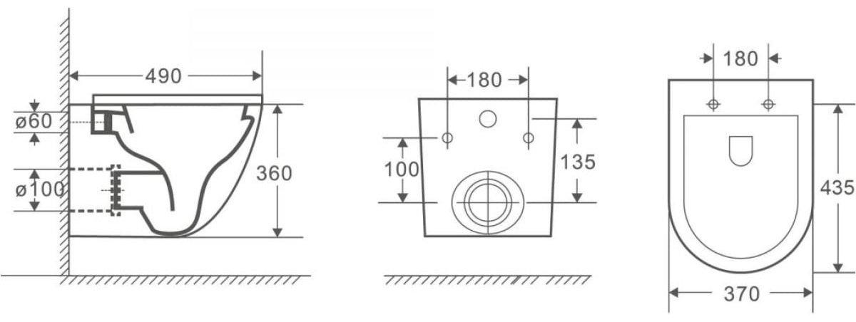 Унитаз AV Engineering AVWHR203X1 белый купить,NaN