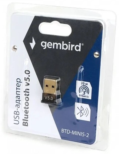 Bluetooth адаптер Gembird BTD-MINI5-2 черный купить,NaN