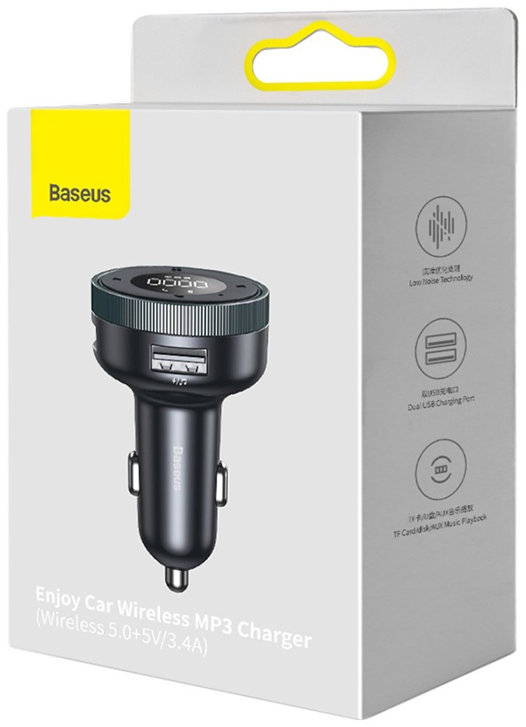 FM-трансмиттер Baseus Enjoy Car CCLH-01 черный - ForteMarket FM-трансмиттер Baseus Enjoy Car CCLH-01 черный купить,0