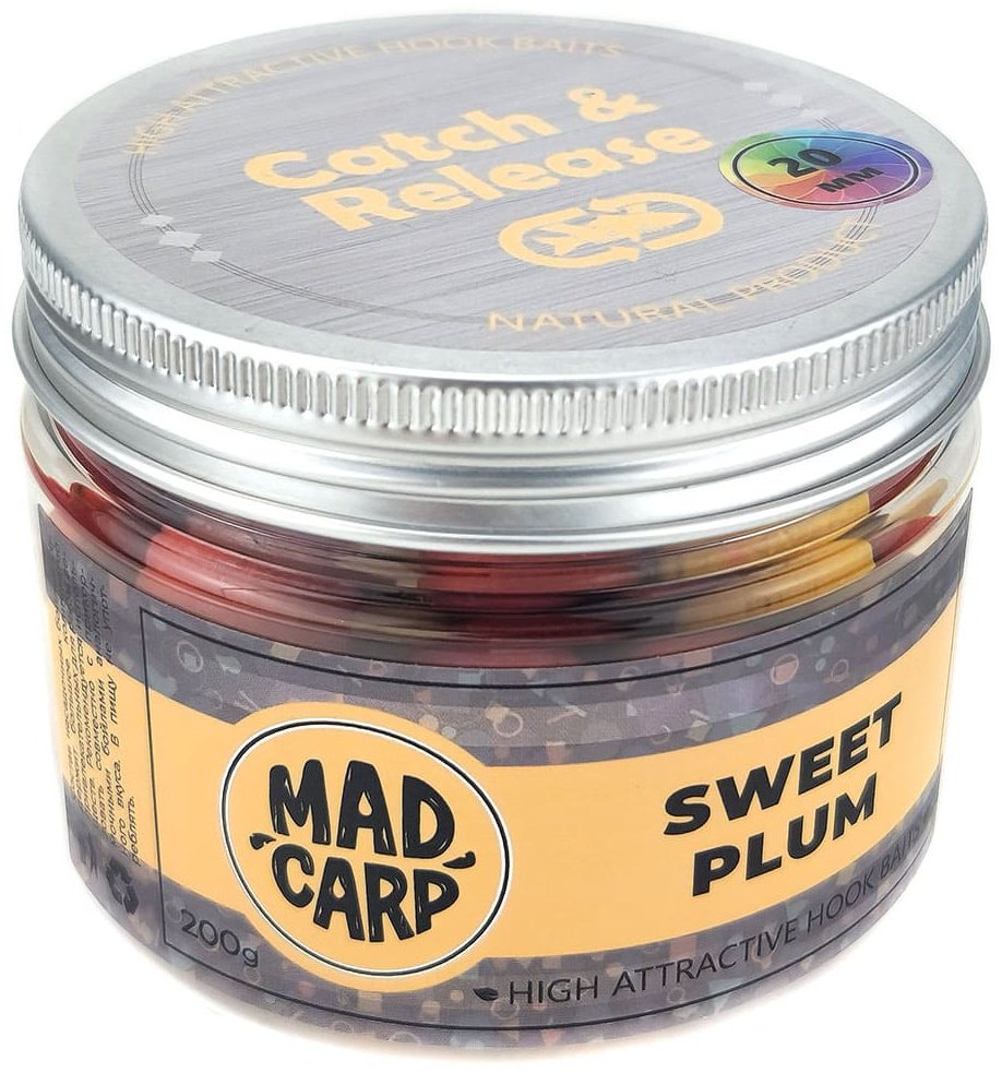 Прикормка Mad Carp Baits Color Mix 20мм Sweet Plum 0.2 кг купить,NaN
