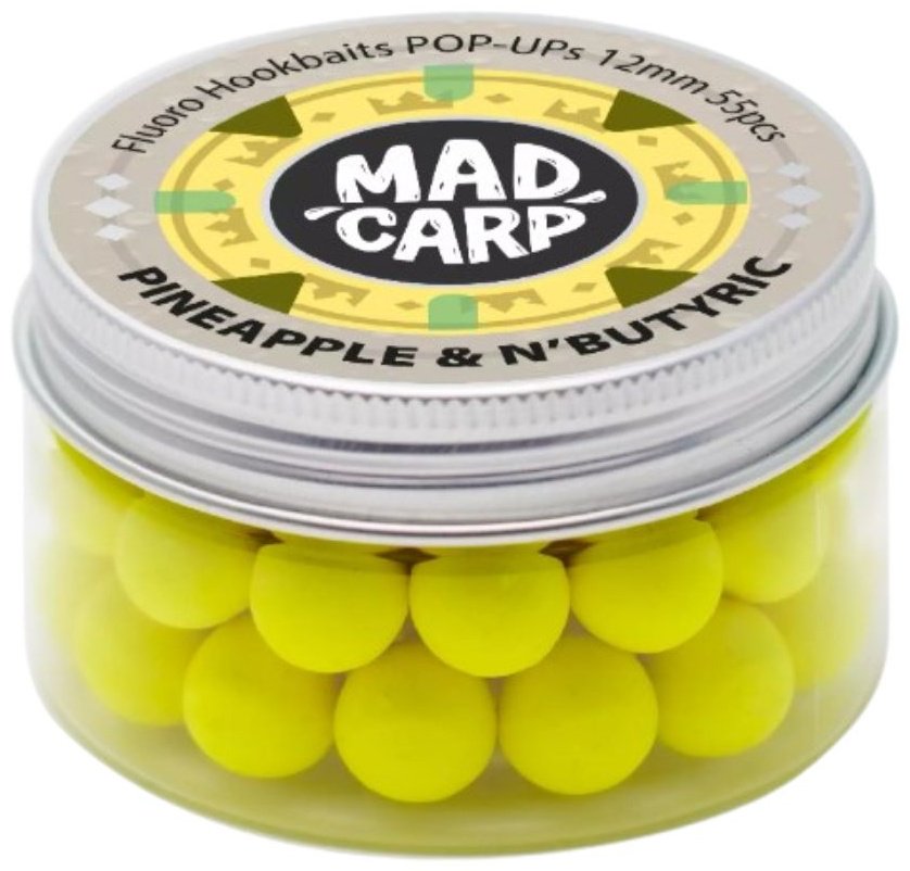 Прикормка Mad Carp Baits Плавающие MDCPPB12, 12 мм. Pineapple & N'Butyric 0.1 кг купить,NaN