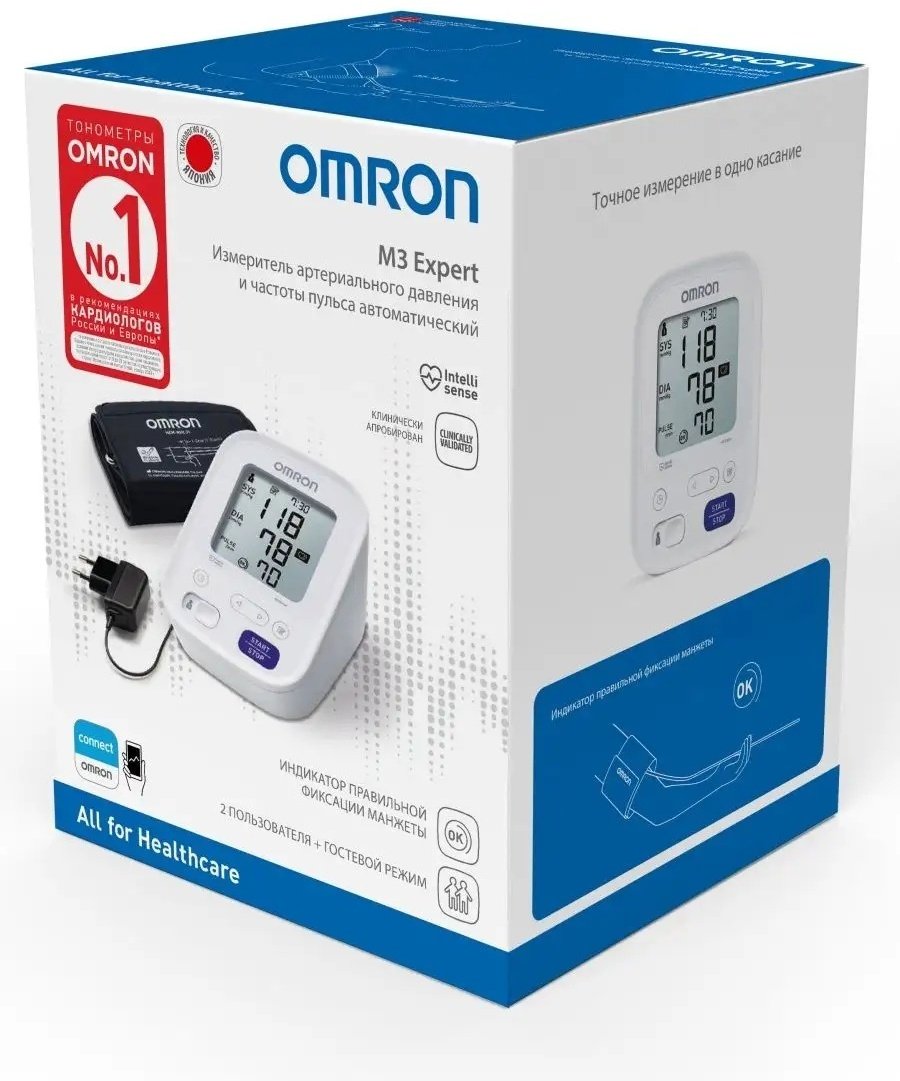 Тонометр Omron M3 Expert HEM 7154-ALRU автоматический на плечо - ForteMarket Тонометр Omron M3 Expert HEM 7154-ALRU автоматический на плечо купить,0