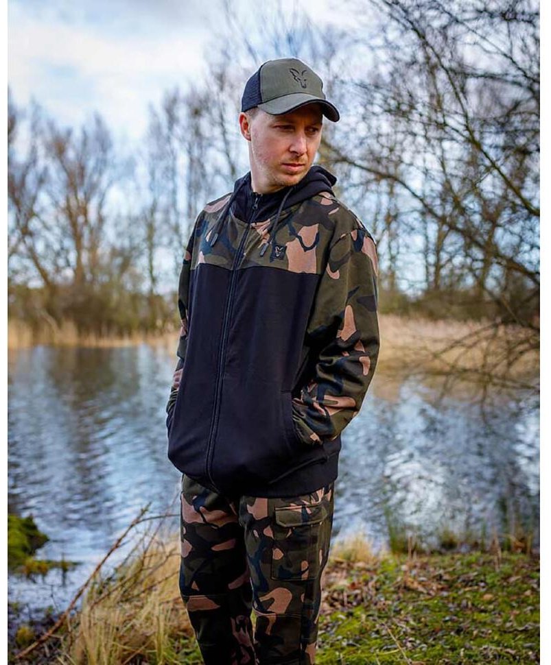 Толстовка Fox LW Black / Camo qtr zip CFX292 M купить,NaN