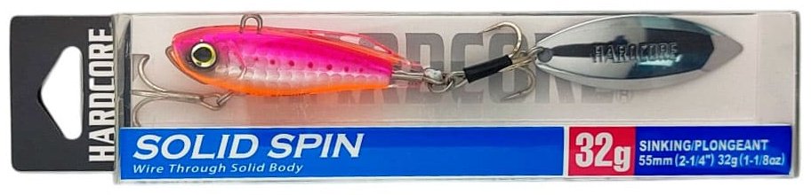 Тейл-спиннер DUEL Hardcore Solid Spin 55mm, 32g, HPI, Pink Sardine F1183-HPI 1 шт 55 мм HPI, Pink Sardine купить,NaN