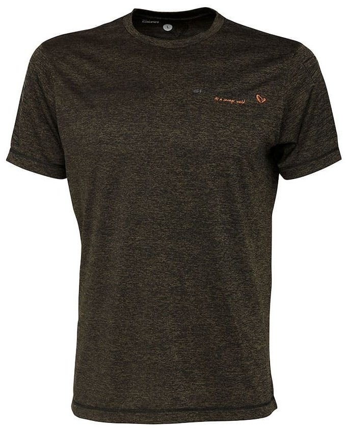 Футболка Savage Gear Fighter Stretch T-Shirt Burnt Olive Melange M M купить,NaN