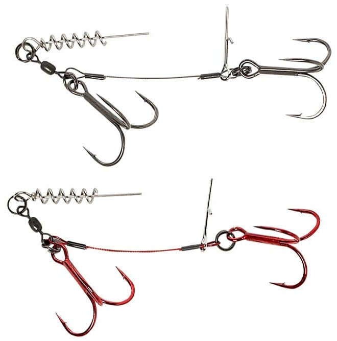 Оснастка Savage Gear Carbon49 Corkscrew Stinger 2x№3/0, 31kg, 2шт 17.5 см купить,NaN
