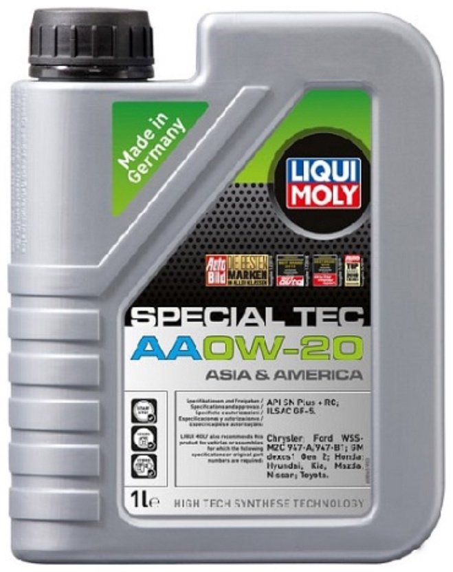 Моторное масло Синтетическое LIQUI MOLY SPECIAL TEC AA 0W-20 1 л