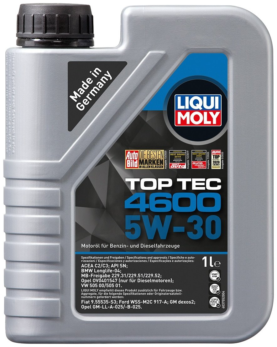 Моторное масло Синтетическое LIQUI MOLY TOP TEC 4600 5W-30 1 л купить,NaN