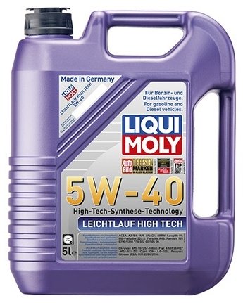 Моторное масло Синтетическое LIQUI MOLY LEICHTLAUF HIGH TEC 5W-40 5 л