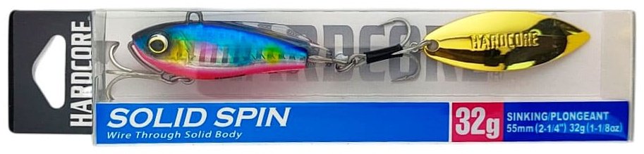 Тейл-спиннер DUEL Hardcore Solid Spin 55mm, 32g, HBPC, Blue Pink Candy F1183-HBPC 1 шт 55 мм HBPC, Blue Pink Candy купить,NaN