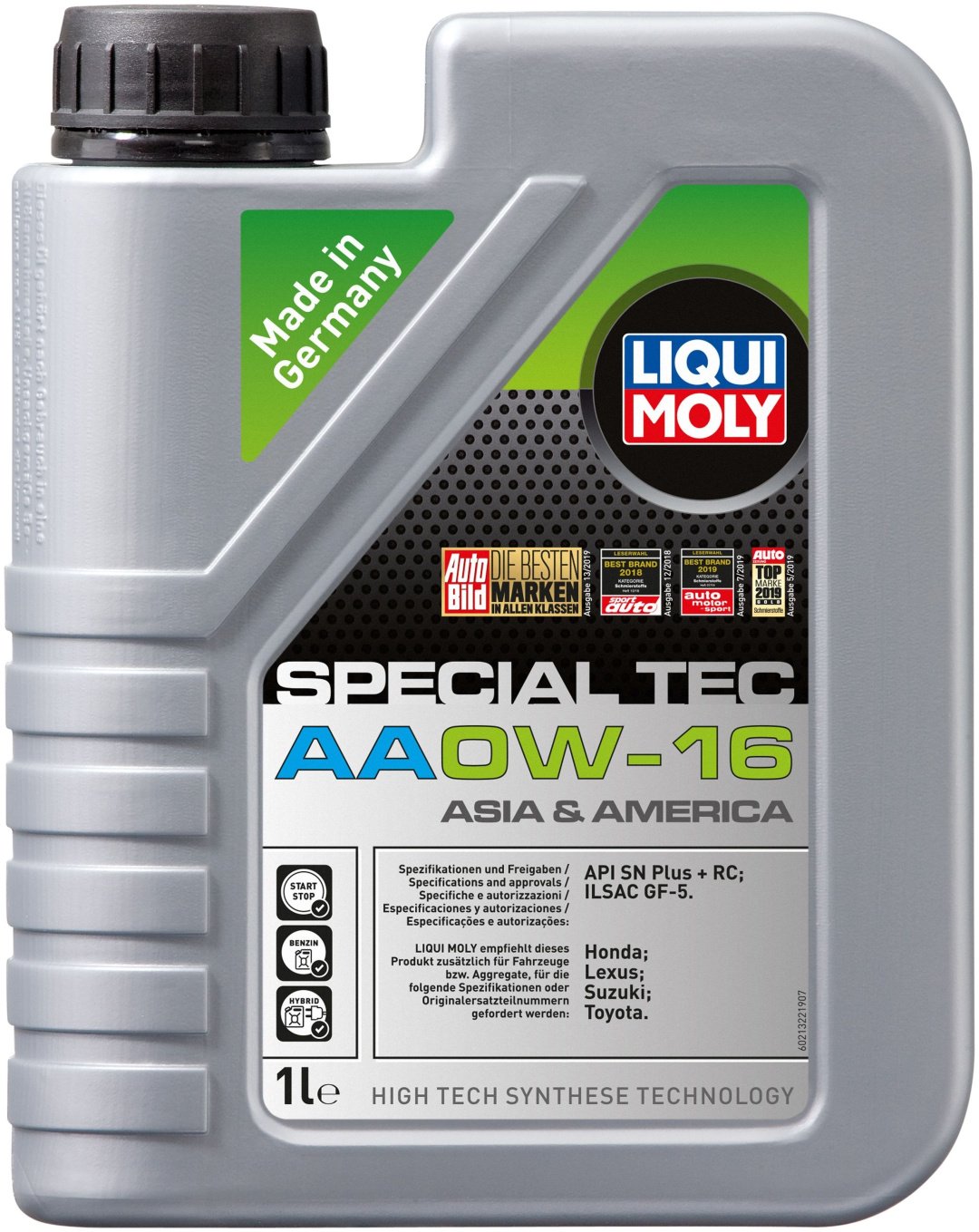 Моторное масло Синтетическое LIQUI MOLY SPECIAL TEC AA 0W-16 1 л