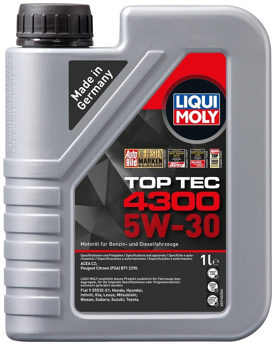 Моторное масло Синтетическое LIQUI MOLY TOP TEC 4300 5W-30 1 л