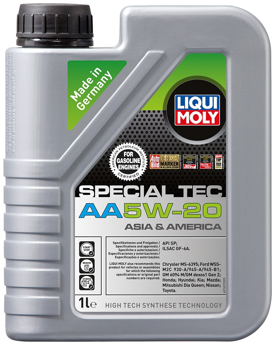 Моторное масло Полусинтетическое LIQUI MOLY SPECIAL TEC AA 5W-20 1 л купить,15000