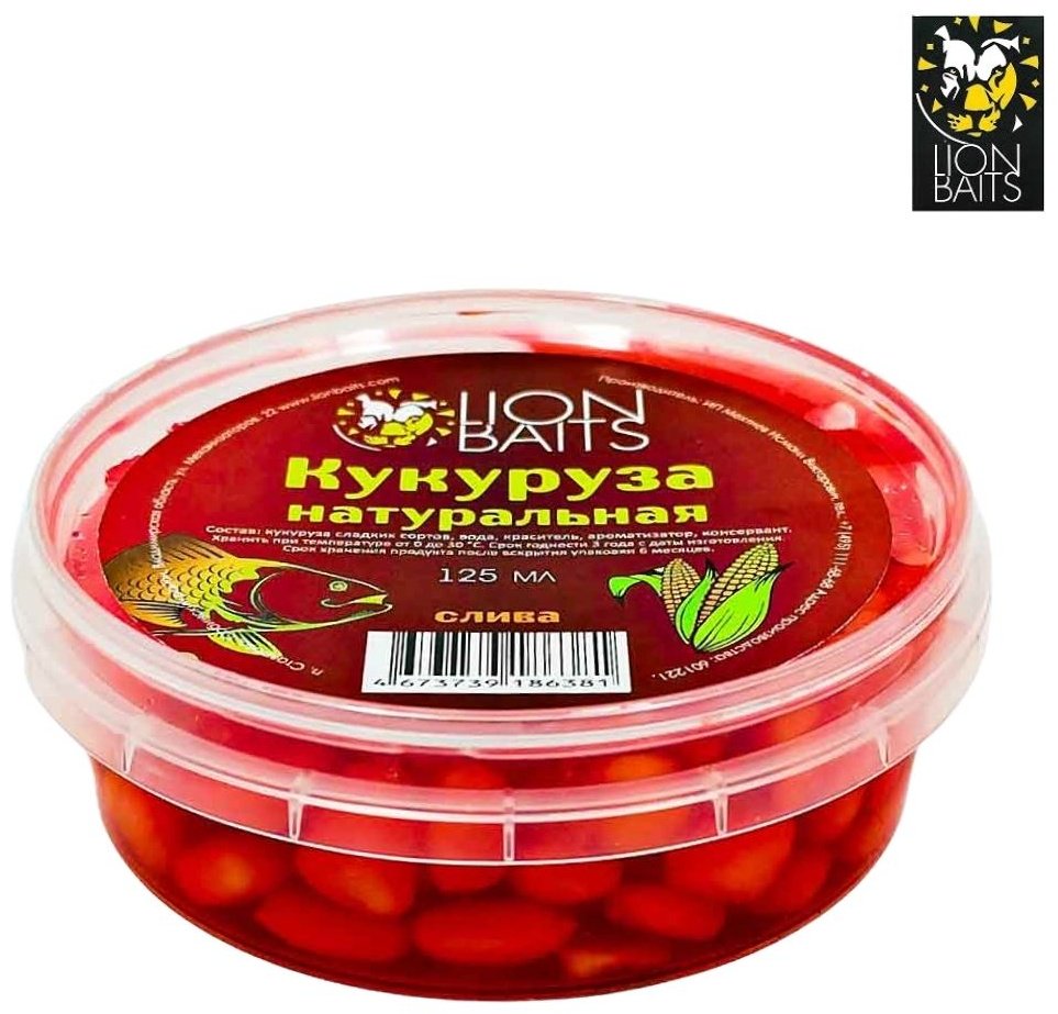 Прикормка Lion Baits LBCPB-1208 Слива 0.125 кг купить,NaN