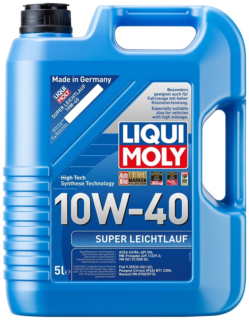 Моторное масло Синтетическое LIQUI MOLY SUPER LEICHTLAUF 10W-40 5 л