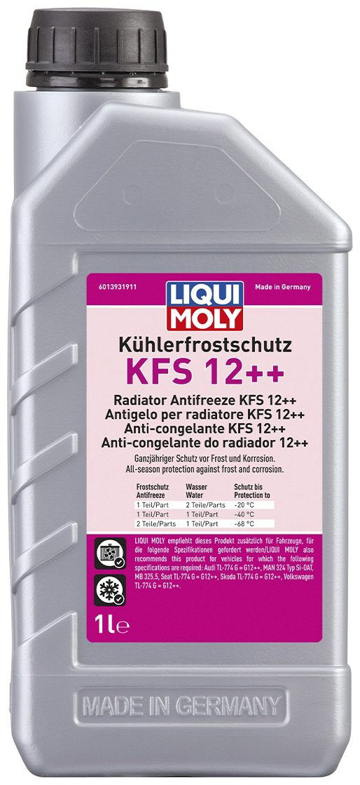 Антифриз LIQUI MOLY KFS 12++ красный (розовый) G-12++ 1 л купить,NaN