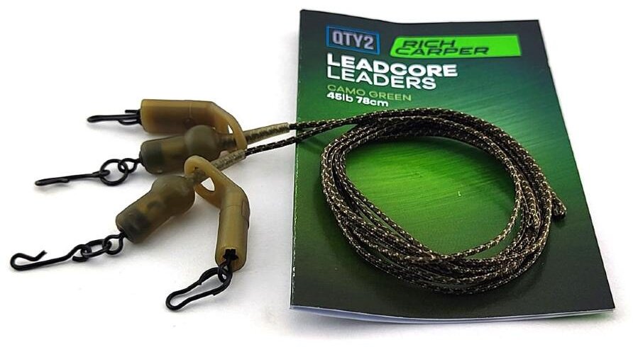 Оснастка Rich Carper скользящий Running Rig System ver.IV a, Camo Green, 45lb, 78cm, 2шт 78 см купить,NaN