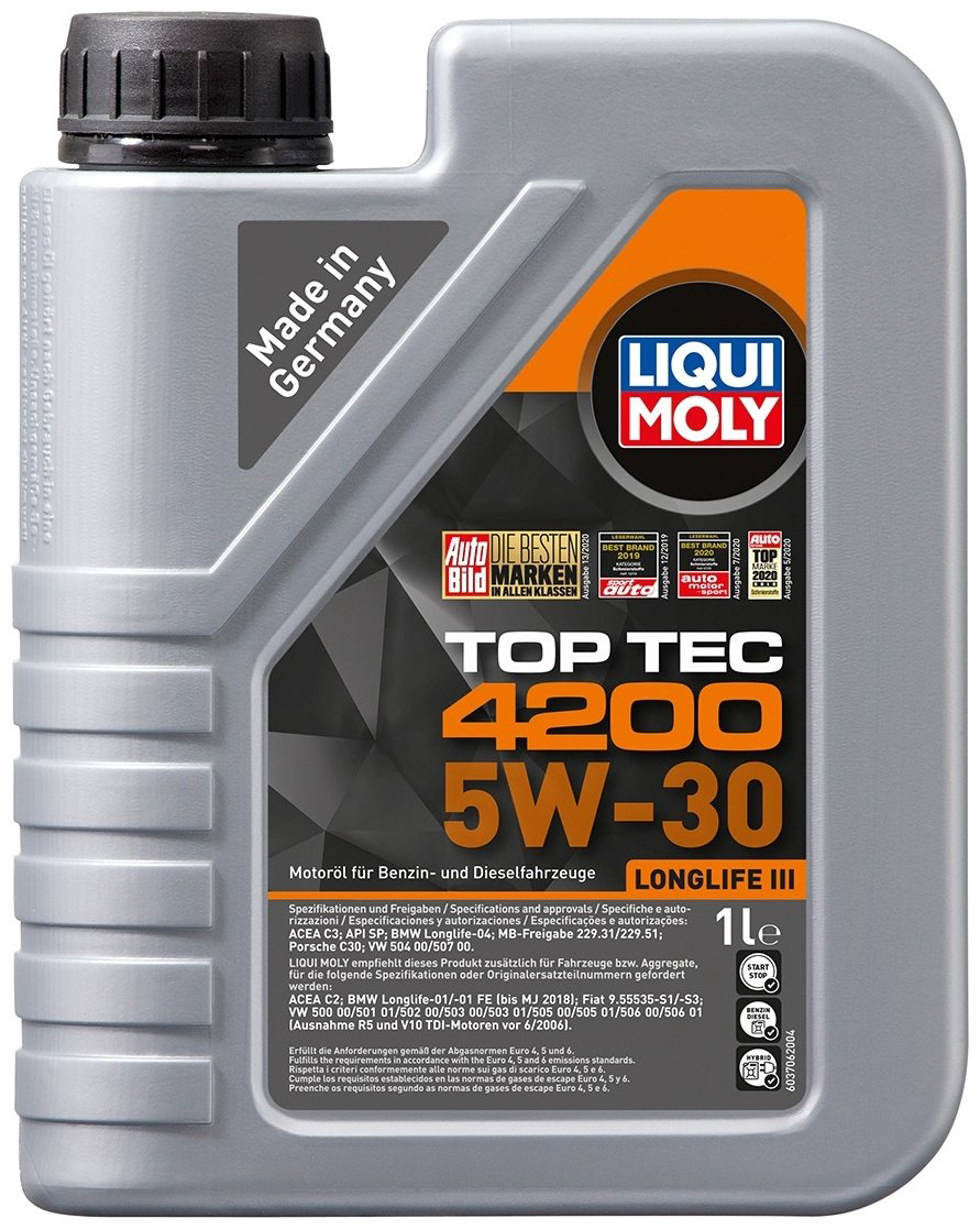 Моторное масло Синтетическое LIQUI MOLY TOP TEC 4200 5W-30 1 л купить,14600