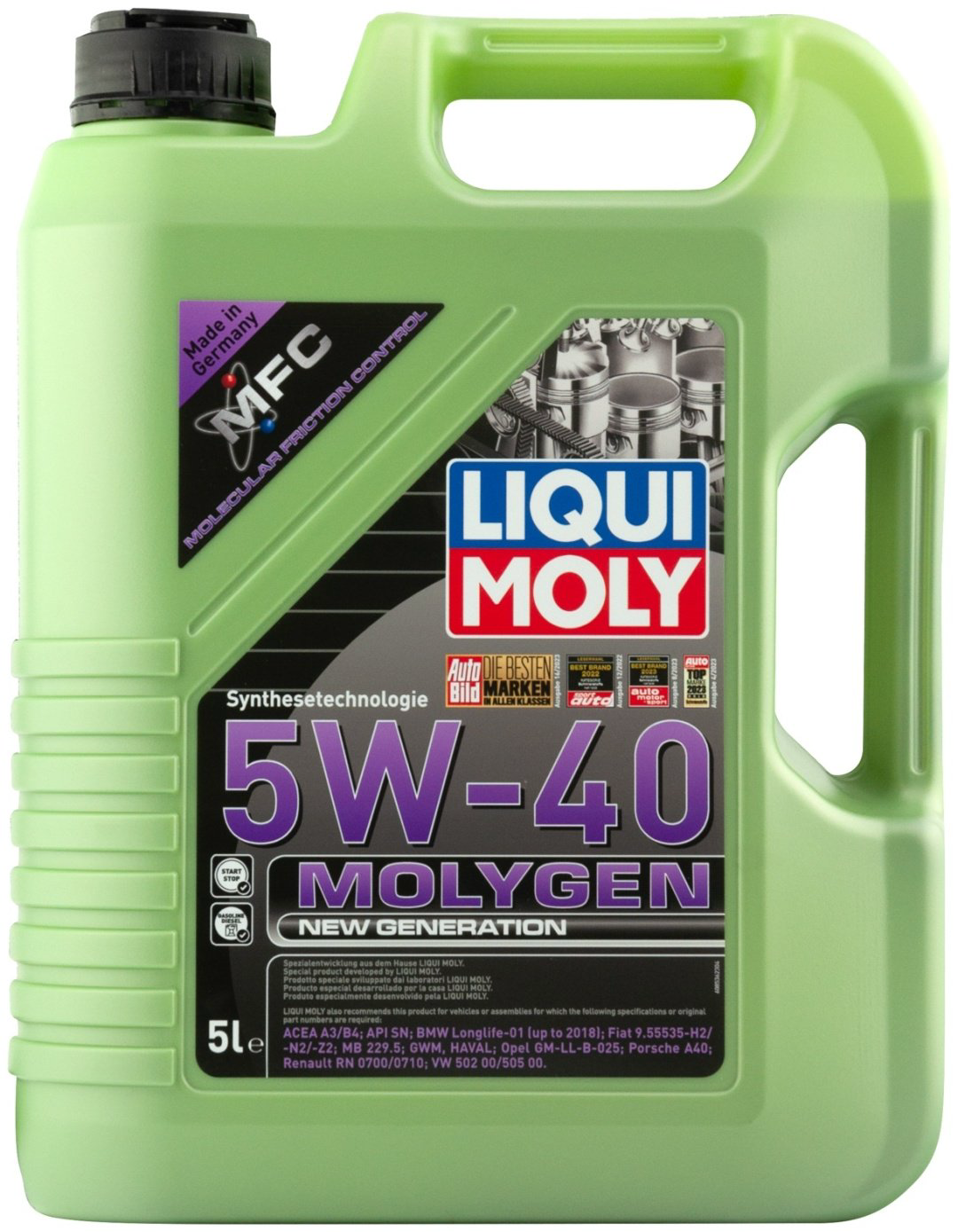 Моторное масло Синтетическое LIQUI MOLY MOLYGEN NEW GENERATION 5W-40 5 л купить,33200