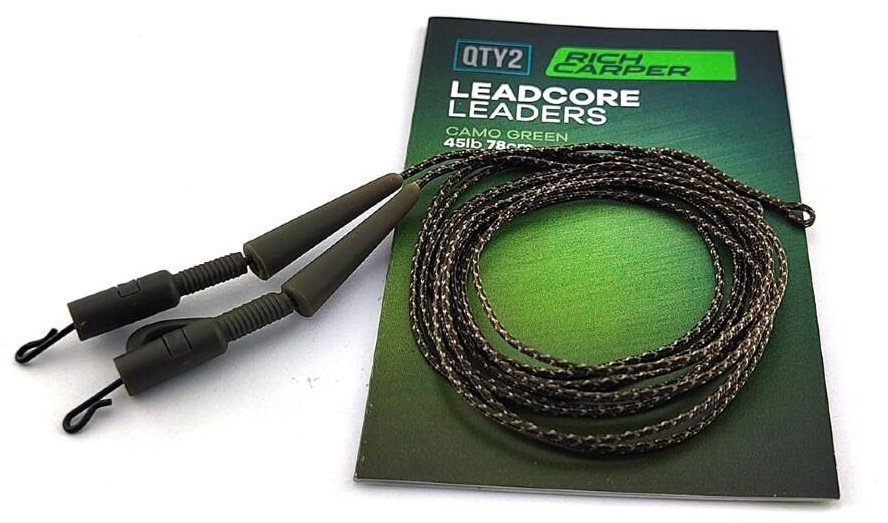 Оснастка Rich Carper безопасная клипса Safety Lead Clip Rig System Camo Green, 45lb 78 см купить,NaN