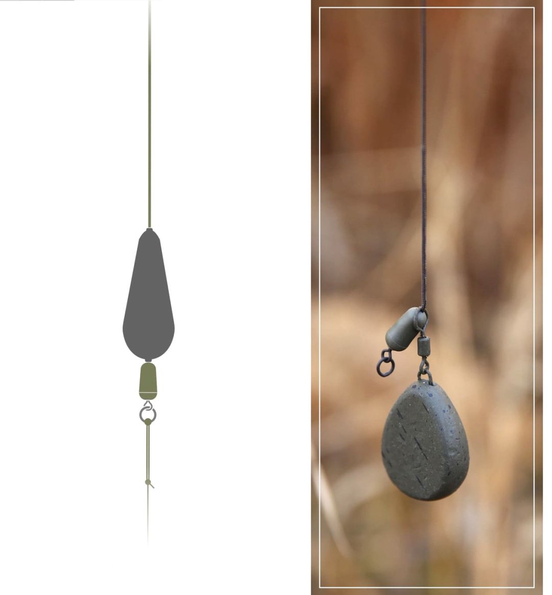 Оснастка Rich Carper скользящий Running Rig System ver.II Dark Camo, 35lb 78 см купить,NaN