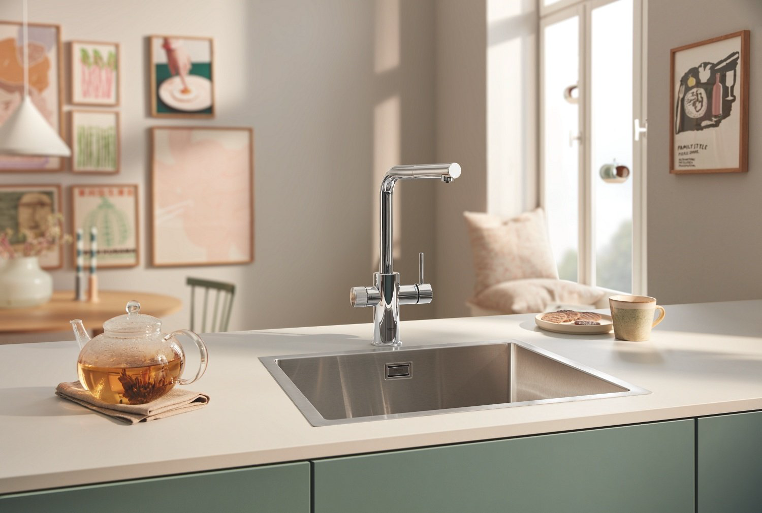 Смеситель для кухни Grohe 30590000 Blue Pure Minta, латунь, цвет хром купить,295600