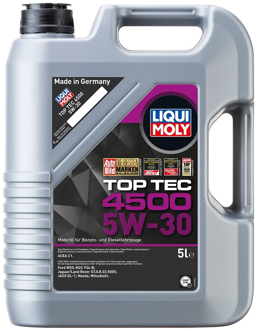 Моторное масло Синтетическое LIQUI MOLY TOP TEC 4500 5W-30 5 л