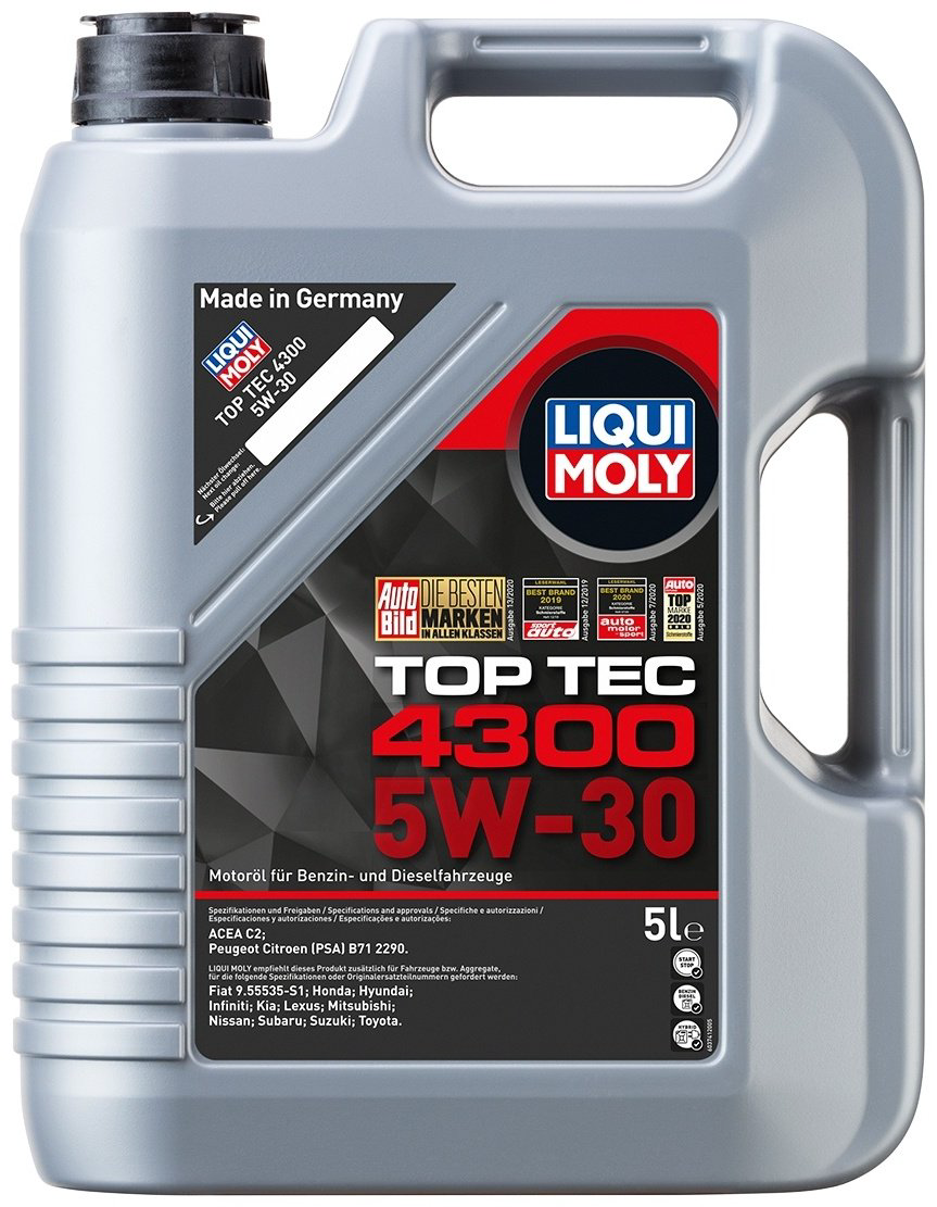 Моторное масло Синтетическое LIQUI MOLY TOP TEC 4300 5W-30 5 л купить,60600