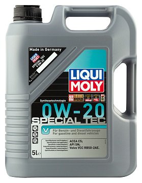 Моторное масло Синтетическое LIQUI MOLY 0W20 LIQUI MOLY Special Tec V 5L 0W-20 5 л
