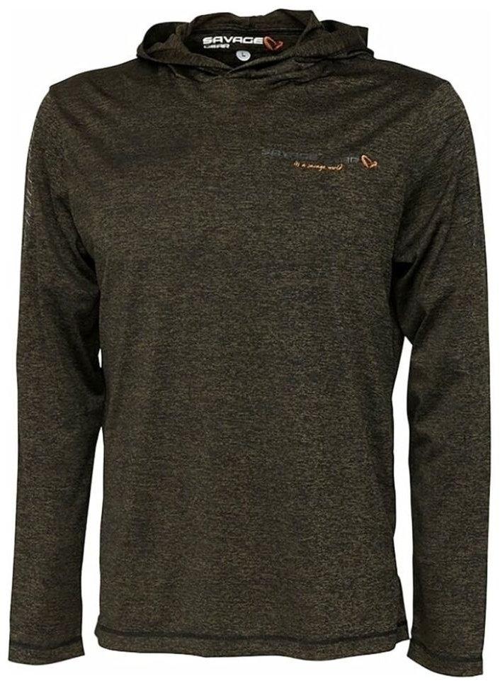 Лонгслив Savage Gear Fighter Burnt Olive Melange S купить,NaN