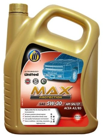 Моторное масло Синтетическое United Oil Max Protection 5W-30 4 л купить,NaN