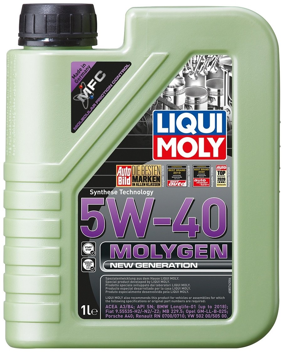 Моторное масло Синтетическое LIQUI MOLY Molygen NG 5W-40 1 л