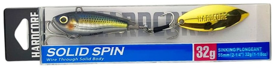 Тейл-спиннер DUEL Hardcore Solid Spin 55mm, 32g, HKS, Shad F1183-HKS 1 шт 55 мм HKS, Shad купить,NaN