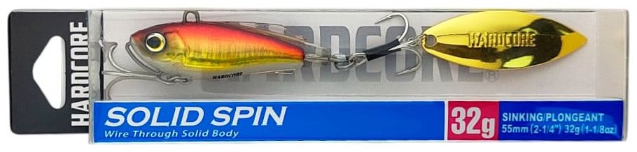 Тейл-спиннер DUEL Hardcore Solid Spin 55mm, 32g, HGR, Gold Red F1183-HGR 1 шт 55 мм HGR, Gold Red купить,NaN