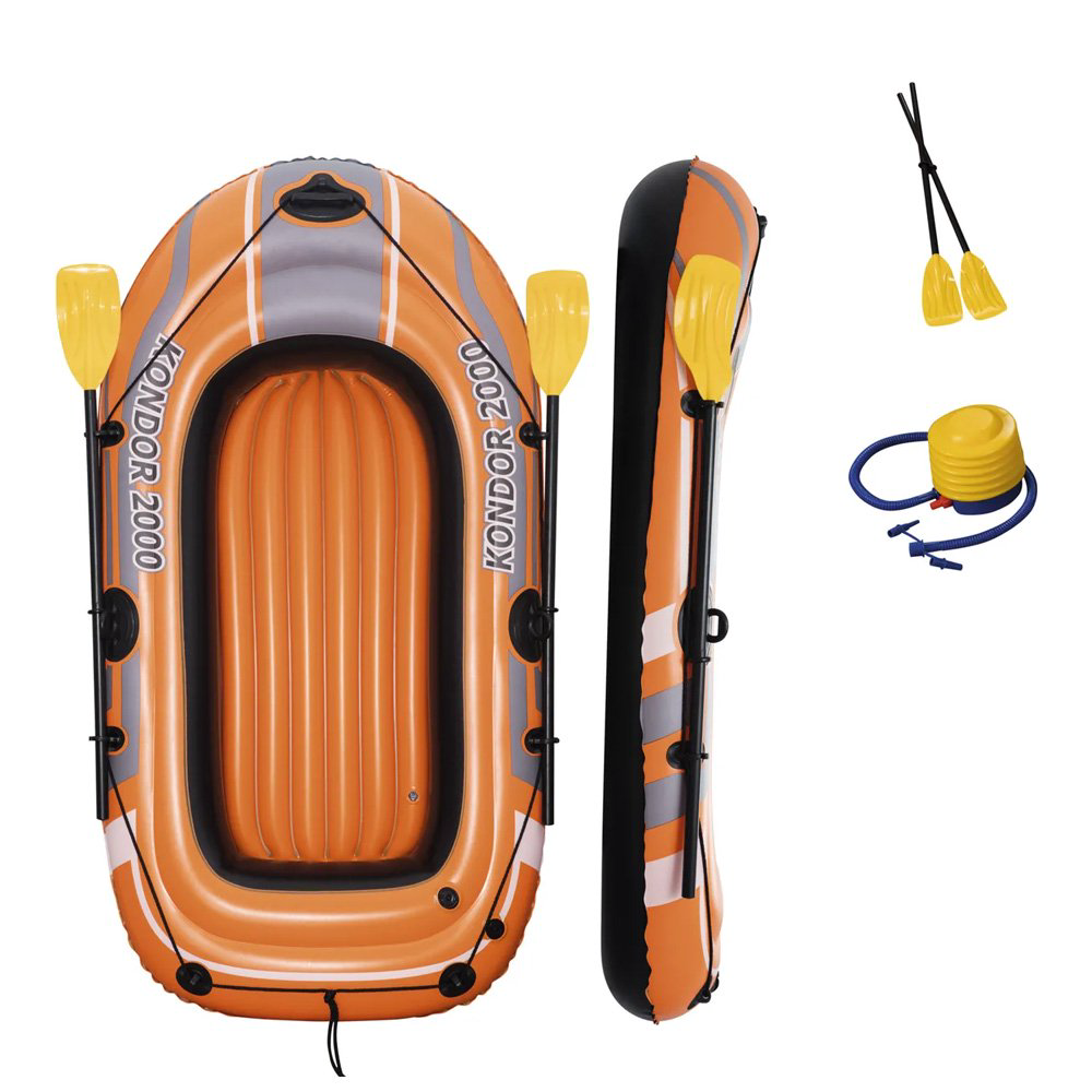Надувная лодка Intex Exlorer200 Boat Set 58331NP оранжевая купить,NaN
