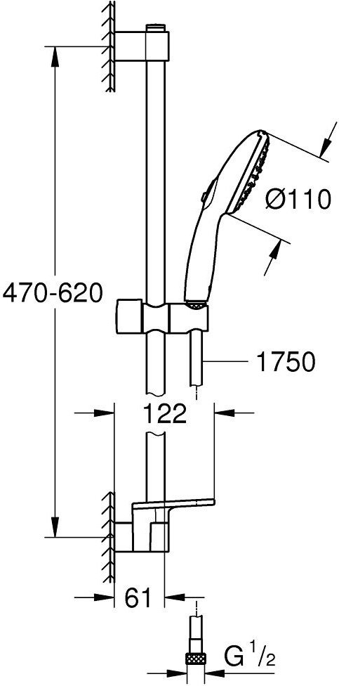 Grohe душевой набор (гарнитур) 26638003 купить,51700
