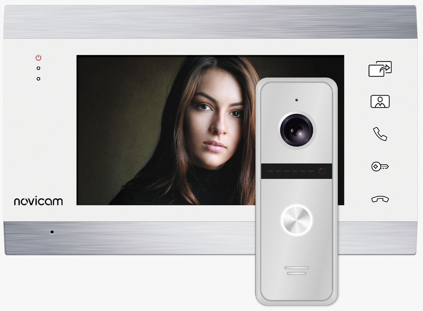 Novicam видеодомофон MAGIC 7C KIT WHITE 4221 белый, серебристый