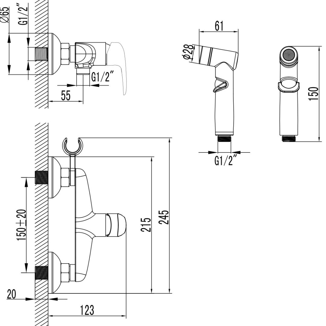 Lemark гигиенический душ LM3318BL купить,43260