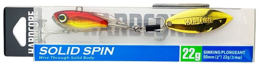 Тейл-спиннер DUEL Hardcore Solid Spin 50mm, 22g, HGR, Gold Red F1183-HGR 1 шт 50 мм HGR, Gold Red купить,NaN