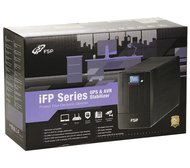 Блок бесперебойного питания FSP iFP 1000 IEC PPF6001307 чёрный