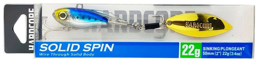 Тейл-спиннер DUEL Hardcore Solid Spin 50mm, 22g, HIW, Sardine F1183-HIW 1 шт 50 мм HIW, Sardine купить,NaN