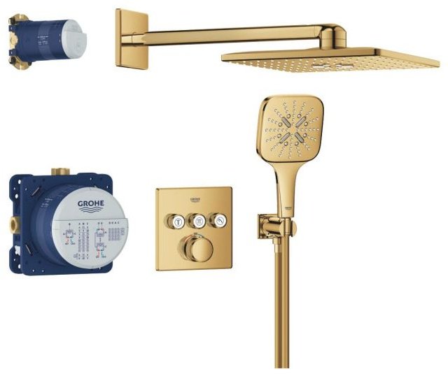 Grohe душевая стойка Grohtherm SmartControl Rainshower 310 Cube 34864GL0
