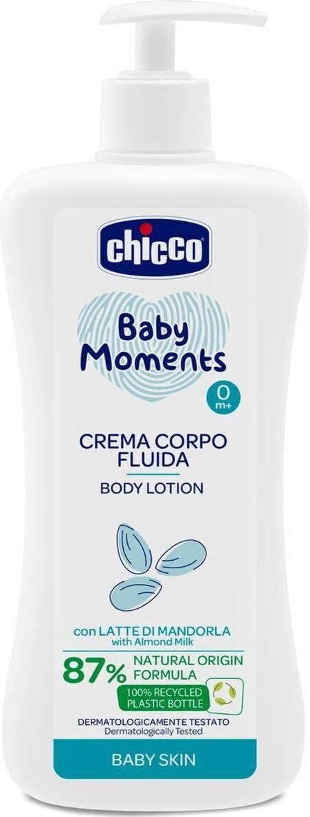 Chicco Baby moments лосьон для тела со сладким миндальным молочком 500 мл